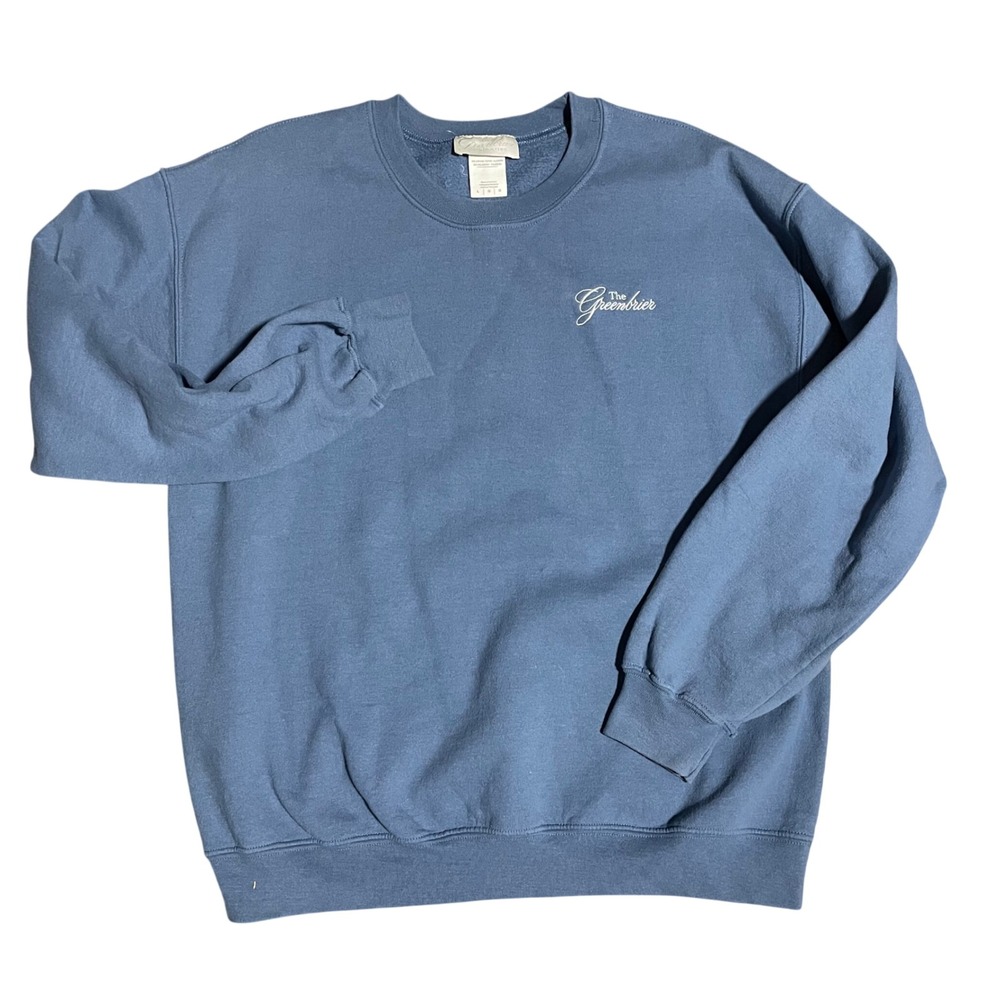 The Greenbrier Collection Sweatshirt Blue Crew Neck Long Sleeve‎ Size Large